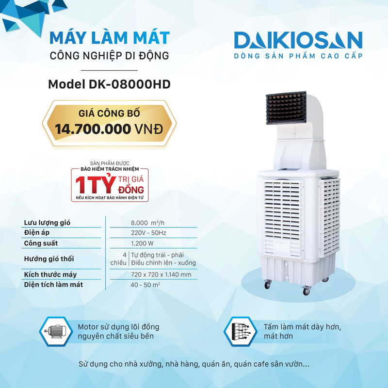 Máy làm mát không khí DaikioSan DK-08000HD