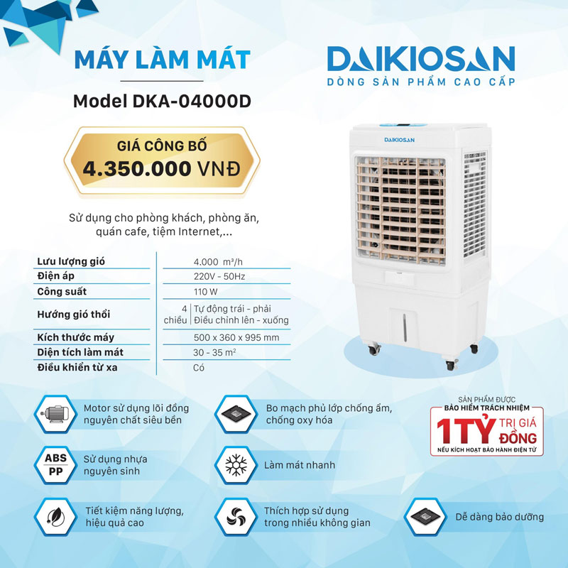 Máy làm mát không khí DaikioSan DKA-04000D