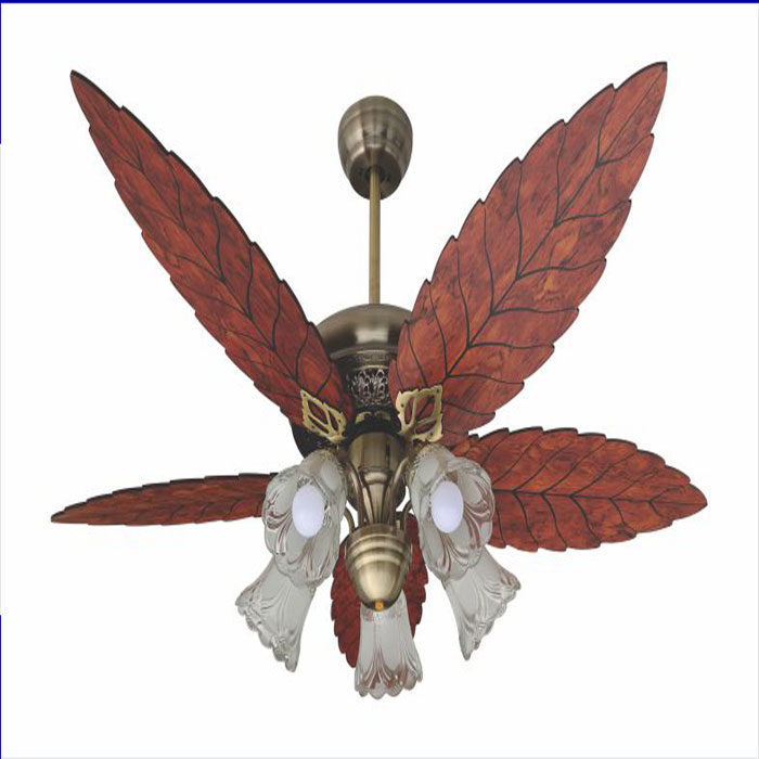 Quạt trần đèn chùm cánh gỗ Kim Thuận Phong M886