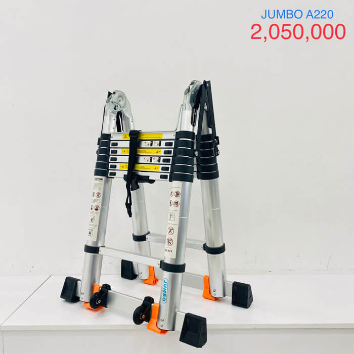 Thang nhôm rút gọn chữ A cao cấp Jumbo A220