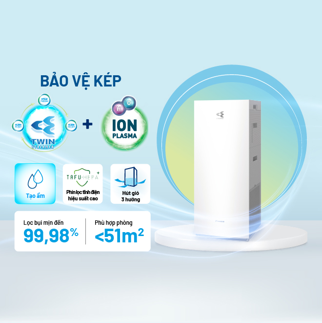 Máy Lọc Không Khí Tạo Ẩm Daikin MCK70ZVM7-W