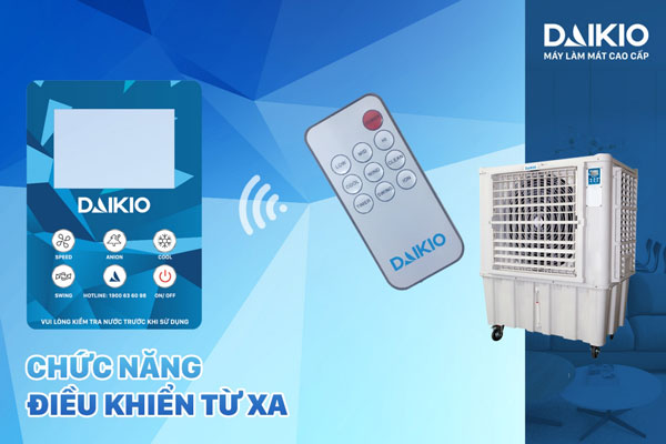 máy làm mát công nghiệp DAIKIO DK-15000A có thiết bị điều khiển từ xa